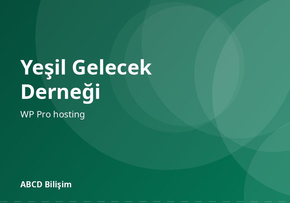 Yeşil Gelecek Derneği captura de tela do site